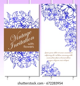 Romantic invitation. Wedding, marriage, bridal, birthday, Valentine's day.