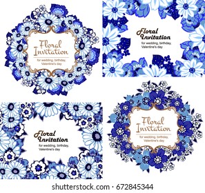 Romantic invitation. Wedding, marriage, bridal, birthday, Valentine's day.