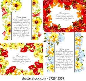Romantic invitation. Wedding, marriage, bridal, birthday, Valentine's day.