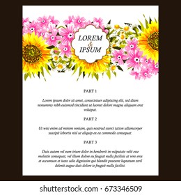 Romantic invitation. Wedding, marriage, bridal, birthday, Valentine's day.