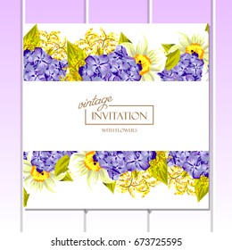 Romantic invitation. Wedding, marriage, bridal, birthday, Valentine's day.