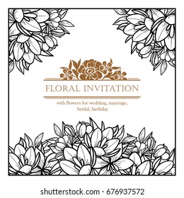 Romantic invitation. Wedding, marriage, bridal, birthday, Valentine's day.