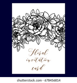 Romantic invitation. Wedding, marriage, bridal, birthday, Valentine's day.