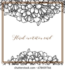 Romantic invitation. Wedding, marriage, bridal, birthday, Valentine's day.