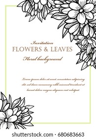 Romantic invitation. Wedding, marriage, bridal, birthday, Valentine's day.