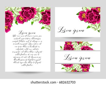 Romantic invitation. Wedding, marriage, bridal, birthday, Valentine's day.