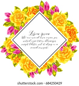 Romantic invitation. Wedding, marriage, bridal, birthday, Valentine's day.