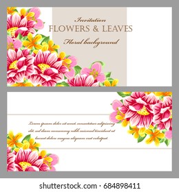 Romantic invitation. Wedding, marriage, bridal, birthday, Valentine's day.