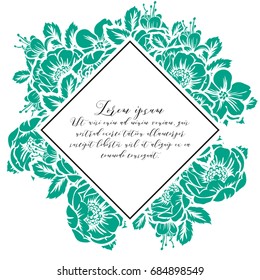 Romantic invitation. Wedding, marriage, bridal, birthday, Valentine's day.