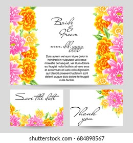 Romantic invitation. Wedding, marriage, bridal, birthday, Valentine's day.