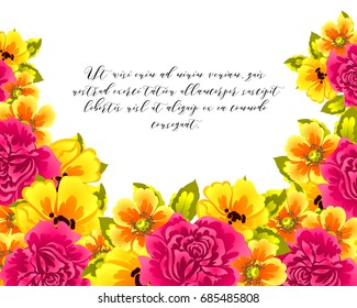 Romantic invitation. Wedding, marriage, bridal, birthday, Valentine's day.