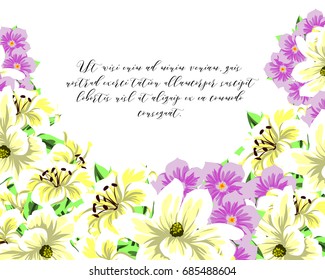 Romantic invitation. Wedding, marriage, bridal, birthday, Valentine's day.