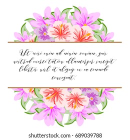 Romantic invitation. Wedding, marriage, bridal, birthday, Valentine's day.