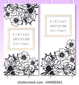 Romantic invitation. Wedding, marriage, bridal, birthday, Valentine's day.