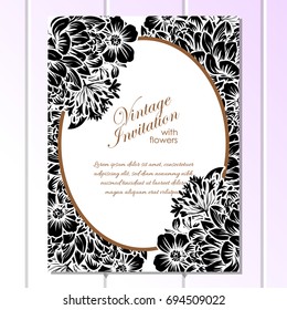 Romantic invitation. Wedding, marriage, bridal, birthday, Valentine's day.