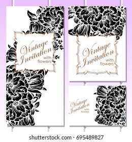 Romantic invitation. Wedding, marriage, bridal, birthday, Valentine's day.