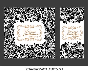 Romantic invitation. Wedding, marriage, bridal, birthday, Valentine's day.