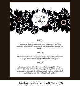 Romantic invitation. Wedding, marriage, bridal, birthday, Valentine's day.