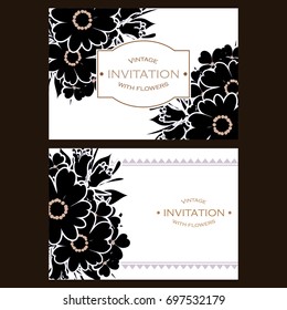 Romantic invitation. Wedding, marriage, bridal, birthday, Valentine's day.