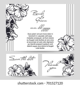 Romantic invitation. Wedding, marriage, bridal, birthday, Valentine's day.