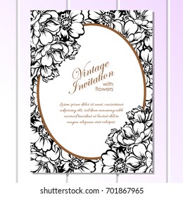 Romantic invitation. Wedding, marriage, bridal, birthday, Valentine's day.