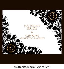 Romantic invitation. Wedding, marriage, bridal, birthday, Valentine's day.