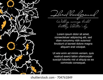 Romantic invitation. Wedding, marriage, bridal, birthday, Valentine's day.