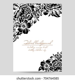 Romantic invitation. Wedding, marriage, bridal, birthday, Valentine's day.