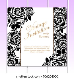 Romantic invitation. Wedding, marriage, bridal, birthday, Valentine's day.