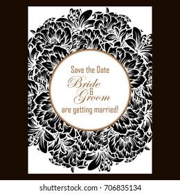 Romantic invitation. Wedding, marriage, bridal, birthday, Valentine's day.