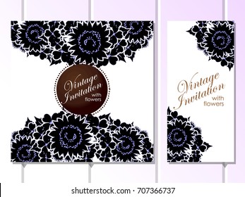 Romantic invitation. Wedding, marriage, bridal, birthday, Valentine's day.