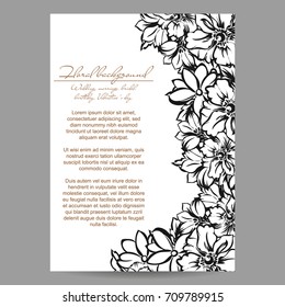 Romantic invitation. Wedding, marriage, bridal, birthday, Valentine's day.
