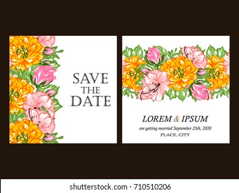 Romantic invitation. Wedding, marriage, bridal, birthday, Valentine's day.
