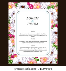 Romantic invitation. Wedding, marriage, bridal, birthday, Valentine's day.