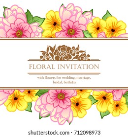 Romantic invitation. Wedding, marriage, bridal, birthday, Valentine's day.