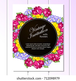 Romantic invitation. Wedding, marriage, bridal, birthday, Valentine's day.