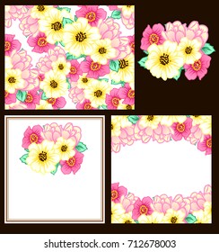 Romantic invitation. Wedding, marriage, bridal, birthday, Valentine's day.