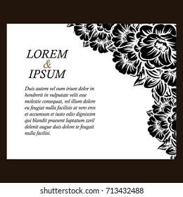Romantic invitation. Wedding, marriage, bridal, birthday, Valentine's day.