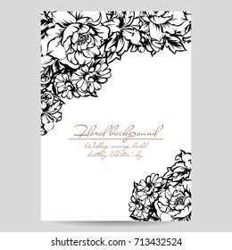Romantic invitation. Wedding, marriage, bridal, birthday, Valentine's day.