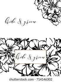 Romantic invitation. Wedding, marriage, bridal, birthday, Valentine's day.