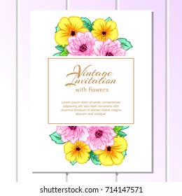 Romantic invitation. Wedding, marriage, bridal, birthday, Valentine's day.