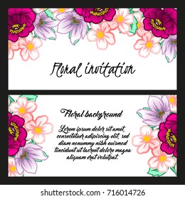 Romantic invitation. Wedding, marriage, bridal, birthday, Valentine's day.