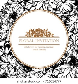 Romantic invitation. Wedding, marriage, bridal, birthday, Valentine's day.