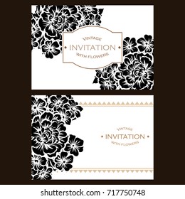 Romantic invitation. Wedding, marriage, bridal, birthday, Valentine's day.