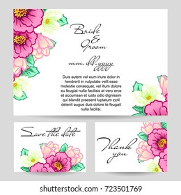 Romantic invitation. Wedding, marriage, bridal, birthday, Valentine's day.