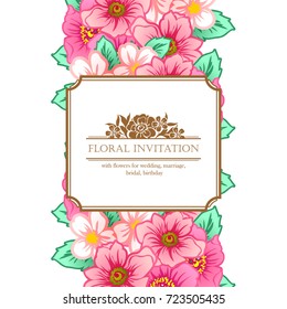 Romantic invitation. Wedding, marriage, bridal, birthday, Valentine's day.