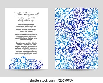 Romantic invitation. Wedding, marriage, bridal, birthday, Valentine's day.