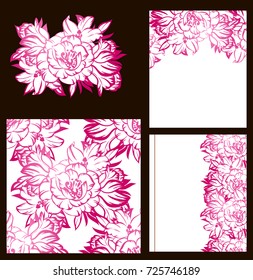 Romantic invitation. Wedding, marriage, bridal, birthday, Valentine's day.