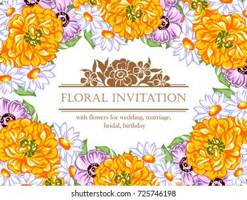 Romantic invitation. Wedding, marriage, bridal, birthday, Valentine's day.