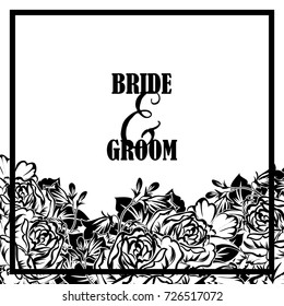 Romantic invitation. Wedding, marriage, bridal, birthday, Valentine's day.